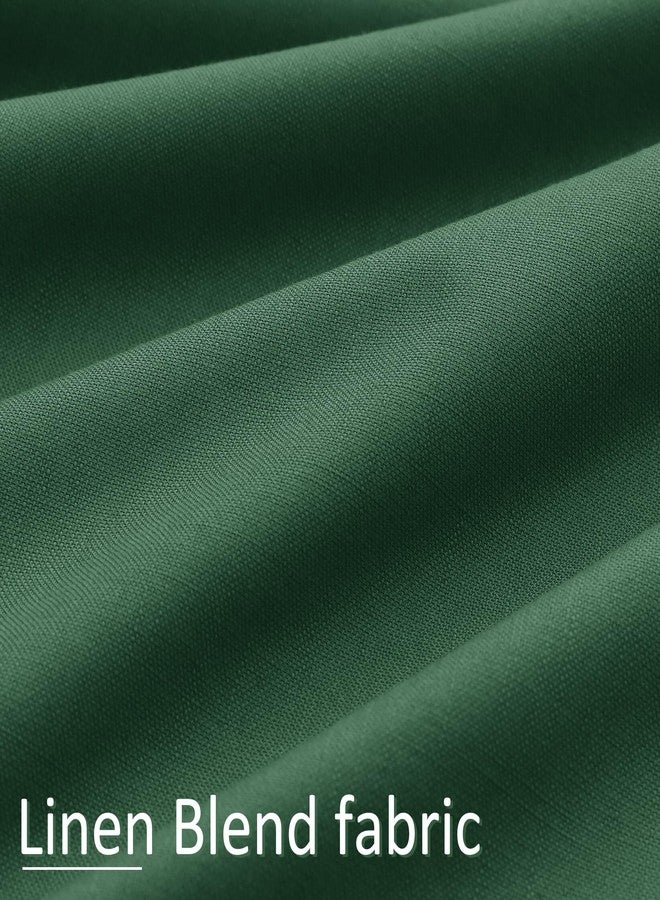 SPWIY 100% Blackout Curtains Green Linen 84 Inches Long 2 Panels Set for Bedroom Back Tab Boho Thermal Room Darkening Window Curtain Living Room Neutral Textured Solid Black Out Drapes 7ft 52x84 - Image 5
